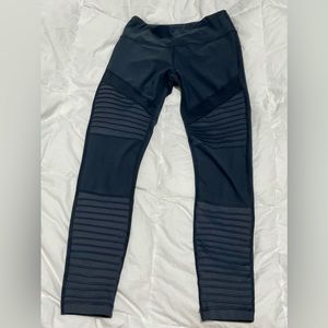 Blue Leggings with Ribbed sections
